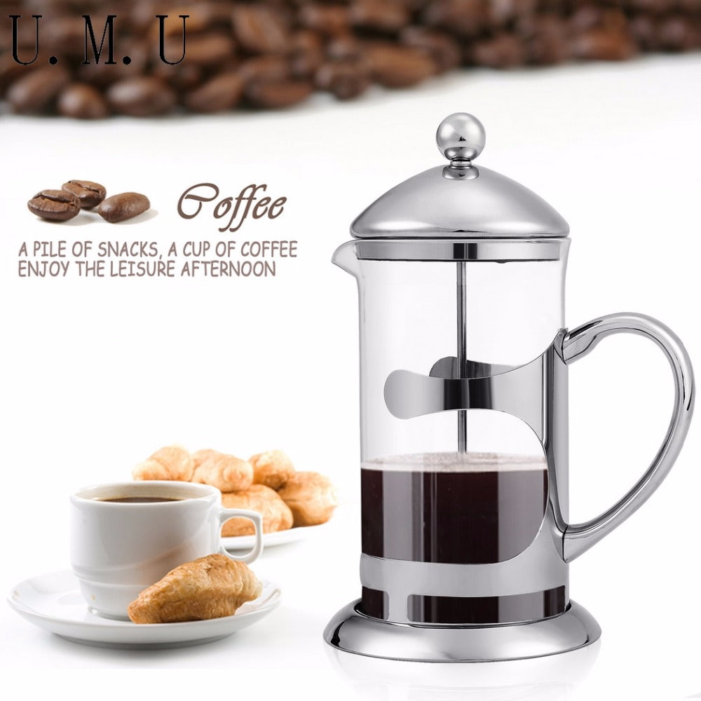 Hot Sale Stock 350ml 600ml 800ml French Press BPA-Free Sustainable